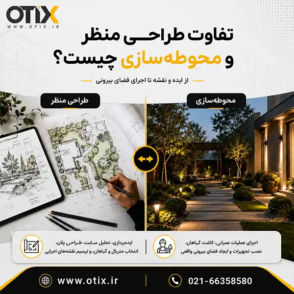 تفاوت طراحی منظر و محوطه سازی